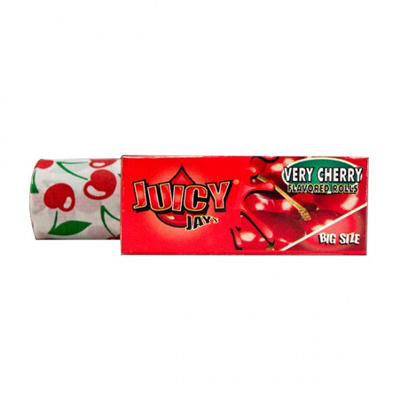 24 Juicy Jay Big Size Flavoured 5M Rolls - Full Box - Flavour: Very Cherry