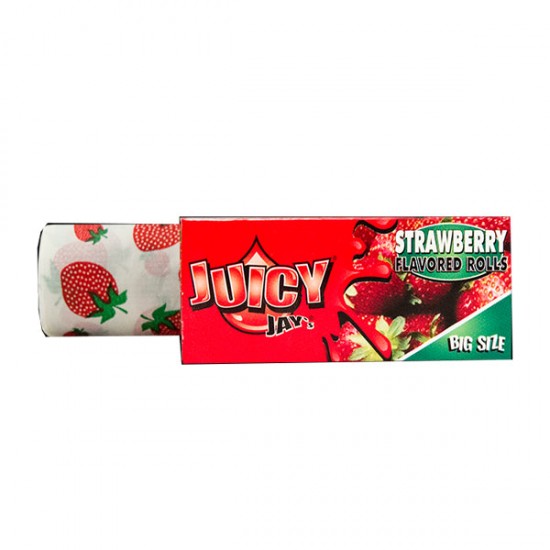 24 Juicy Jay Big Size Flavoured 5M Rolls - Full Box - Flavour: Strawberry