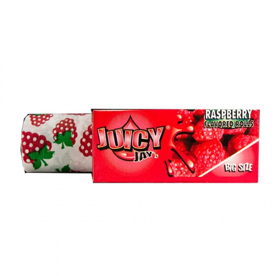 24 Juicy Jay Big Size Flavoured 5M Rolls - Full Box - Flavour: Raspberry