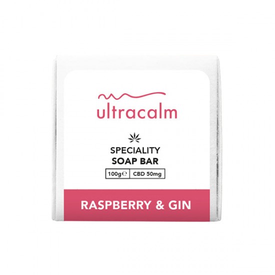 Ultracalm 50mg CBD Soap 100g (BUY 1 GET 1 FREE) - Flavour: Raspberry Gin