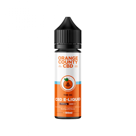 Orange County CBD 1500mg Broad Spectrum CBD E-liquid 50ml (50VG/50PG) - Flavour: The OC