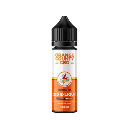 Orange County CBD 1500mg Broad Spectrum CBD E-liquid 50ml (50VG/50PG) - Flavour: Energy Ice