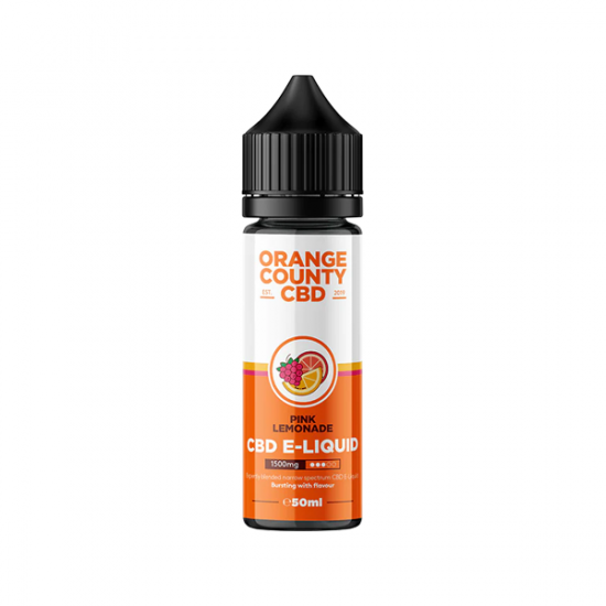 Orange County CBD 1500mg Broad Spectrum CBD E-liquid 50ml (50VG/50PG) - Flavour: Pink Lemonade