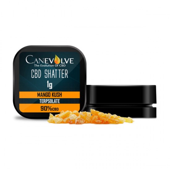 Canevolve 900mg CBD Shatter 1g - Flavour: Mango Kush