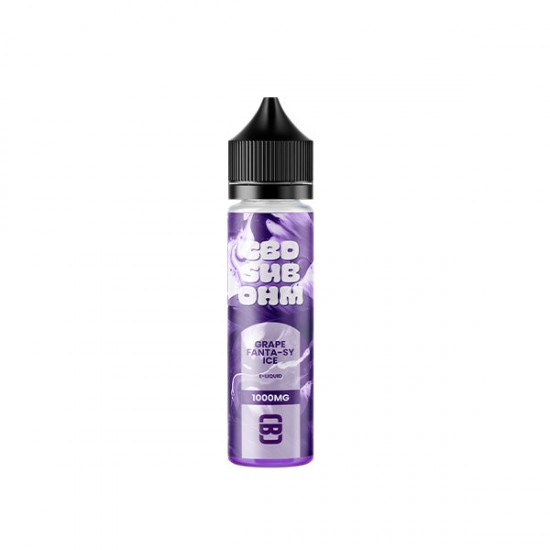 CBD Sub Ohm 1000mg CBD E-liquid 50ml (70VG/30PG) (BUY 1 GET 2 FREE) - Flavour: Grape Fanta-sy Ice