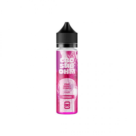 CBD Sub Ohm 1000mg CBD E-liquid 50ml (70VG/30PG) (BUY 1 GET 2 FREE) - Flavour: Pink Berry Punch