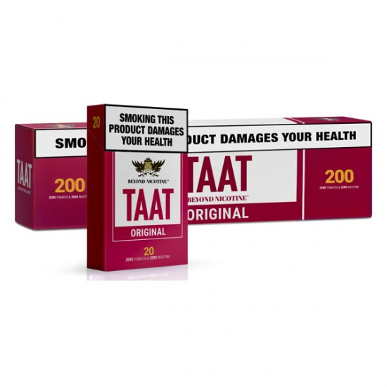 TAAT 500mg CBD Beyond Tobacco Original Smoking Sticks - Pack of 20 - Quantity: Full Sleeve (200)