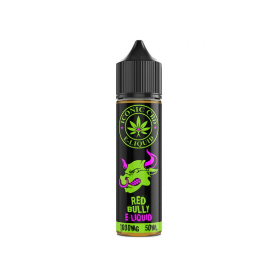 Iconic CBD 1000mg CBD E-liquid 50ml (50VG/50PG) - Flavour: Red Bully