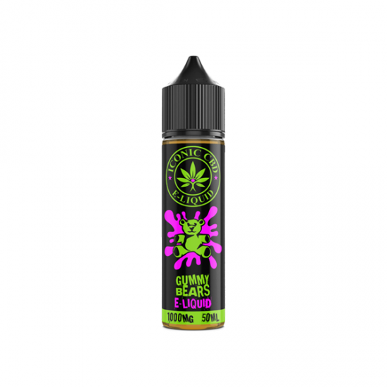 Iconic CBD 1000mg CBD E-liquid 50ml (50VG/50PG) - Flavour: Gummy Bears