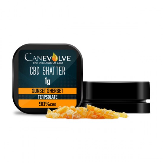 Canevolve 900mg CBD Shatter 1g - Flavour: Sunset Sherbet