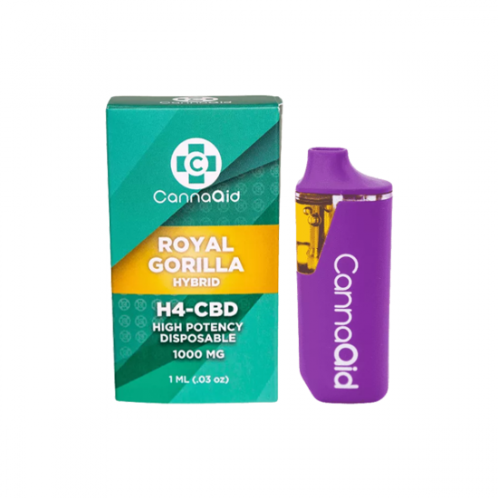 CannaAid 1000mg H4 CBD Disposable Vape Device - Terpene Strains: Royal Gorilla