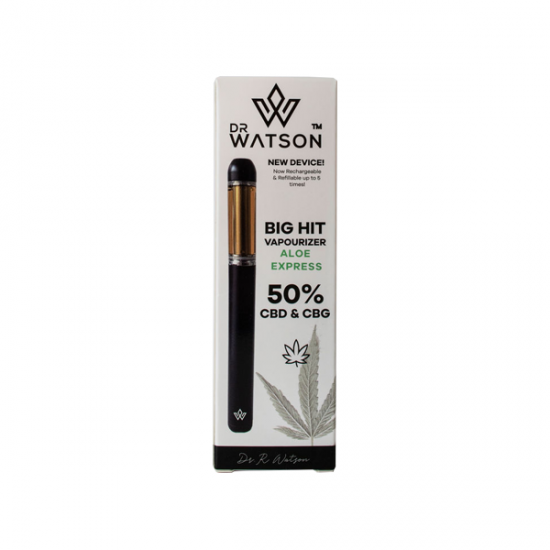 Dr Watson Big Hit 500mg Full Spectrum CBD & CBG Vapourizer Pen - Flavour: Aloe Express