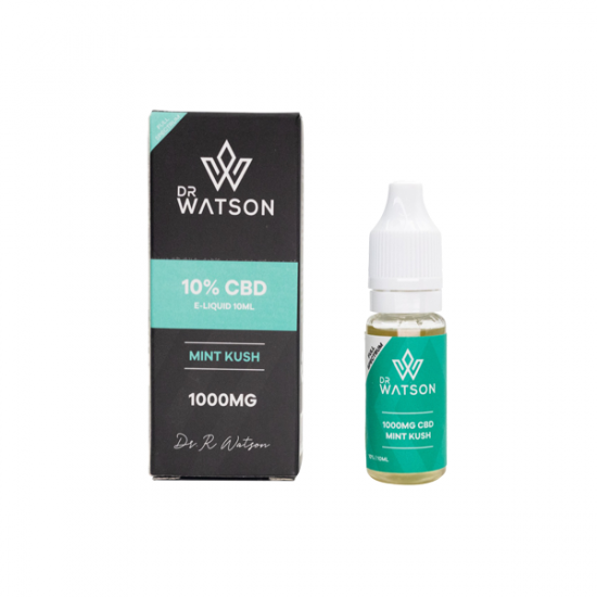 Dr Watson 1000mg Full Spectrum CBD E-liquid 10ml (BUY 1 GET 1 FREE) - Flavour: Mint Kush