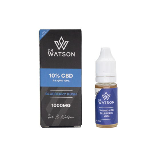 Dr Watson 1000mg Full Spectrum CBD E-liquid 10ml (BUY 1 GET 1 FREE) - Flavour: Blueberry Kush