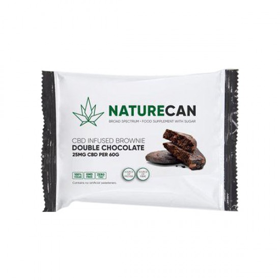 Naturecan 25mg CBD Double Chocolate Brownie 60g - Option: X 1