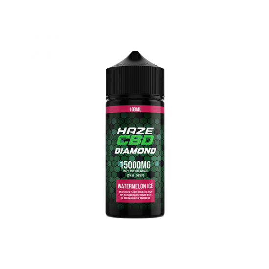 Haze CBD Diamond 15000mg CBD E-Liquid 100ml - Flavour: Watermelon Ice