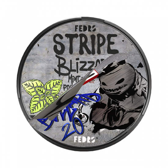 20mg Stripe Nicotine Pouches - 20 Pouches - Flavour: Blizzard