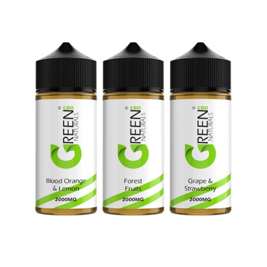 Green Naturals 2000mg CBD Vaping Liquid 100ml (50PG/50VG) - Flavour: Forest Fruits