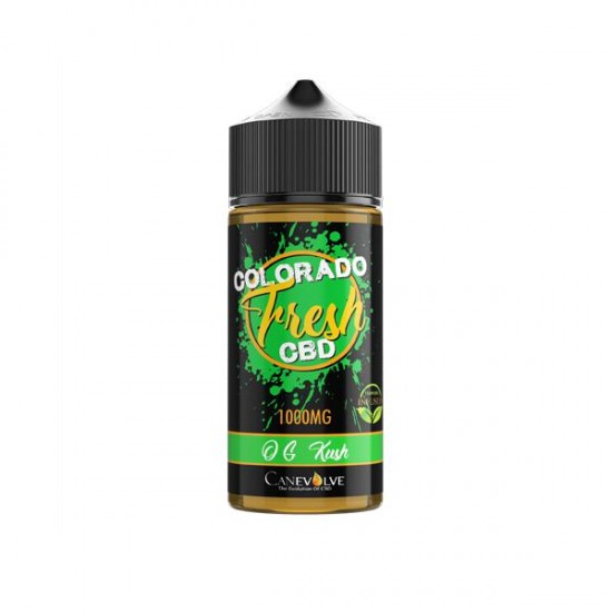 Colorado Fresh 1000mg CBD Vaping Liquid 100ml (50PG/50VG) - Flavour: OG Kush