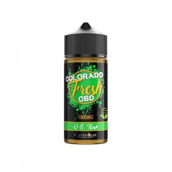 Colorado Fresh 1000mg CBD Vaping Liquid 100ml (50PG/50VG) - Flavour: OG Kush