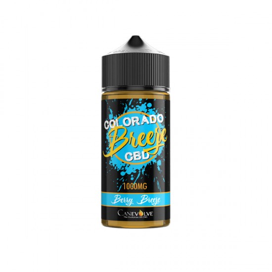 Colorado Breeze 1000mg CBD Vaping Liquid 100ml (50PG/50VG) - Flavour: Berry Breeze