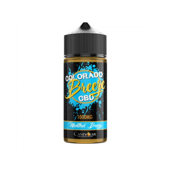 Colorado Breeze 1000mg CBD Vaping Liquid 100ml (50PG/50VG) - Flavour: Menthol Breeze