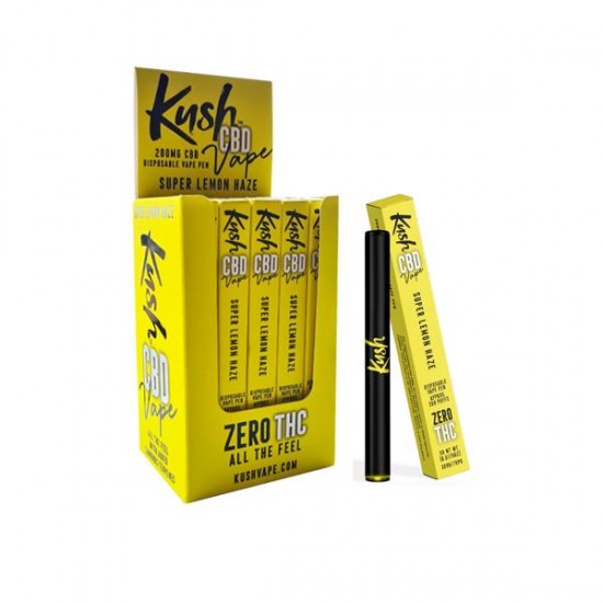 Kush Vape 200mg CBD Disposable Vape Pen (70VG/30PG) - Flavour: Super Lemon Haze