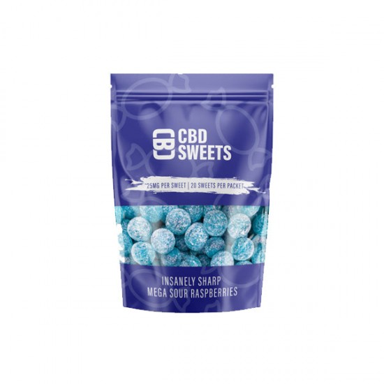 CBD Asylum 500mg CBD Sweets (BUY 1 GET 2 FREE) - Flavour: Mega Sour Raspberrys
