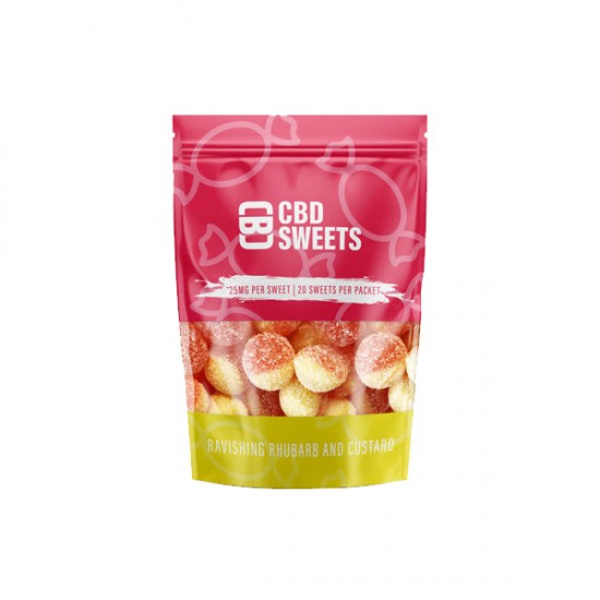 CBD Asylum 500mg CBD Sweets (BUY 1 GET 2 FREE) - Flavour: Rhubarb and Custards