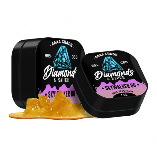 Diamonds & Sauce 95% Full Spectrum CBD Distillate - 1.5g - Terpene Strains: Skywalker OG