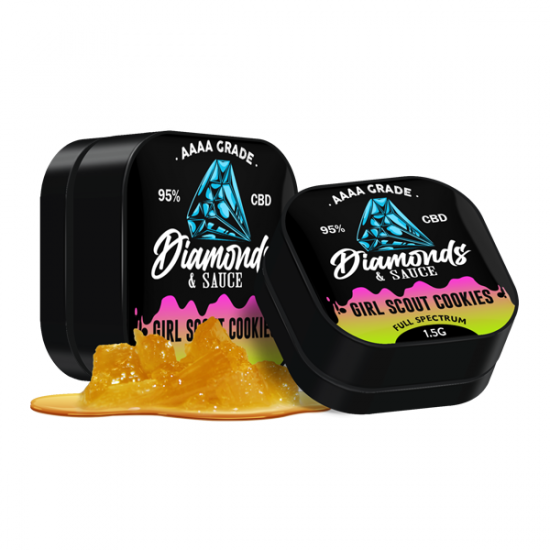 Diamonds & Sauce 95% Full Spectrum CBD Distillate - 1.5g - Terpene Strains: Girl Scout Cookies