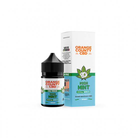 Orange County CBD Cali Range 1500mg CBD 50ml E-liquid (60VG/40PG) - Flavour: Kush Mint