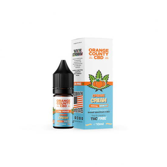 Orange County CBD Cali Range 300mg CBD 10ml E-liquid (60VG/40PG) - Flavour: Orange Cream