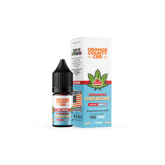 Orange County CBD Cali Range 300mg CBD 10ml E-liquid (60VG/40PG) - Flavour: Strawberry Cheesecake