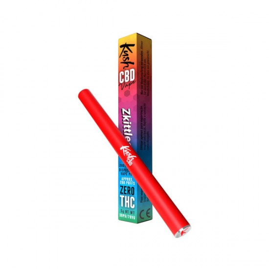 Kush Vape 200mg CBD Disposable Vape Pen (70VG/30PG) - Flavour: Zkittles