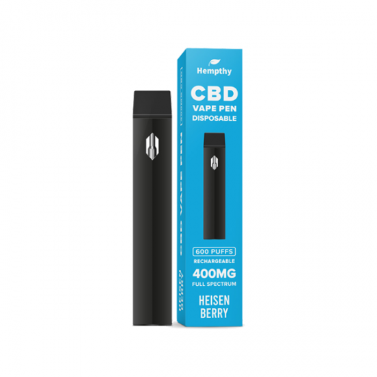 Hempthy 400mg CBD Disposable Vape Pen 600 Puffs - Flavour: Heisen Berry