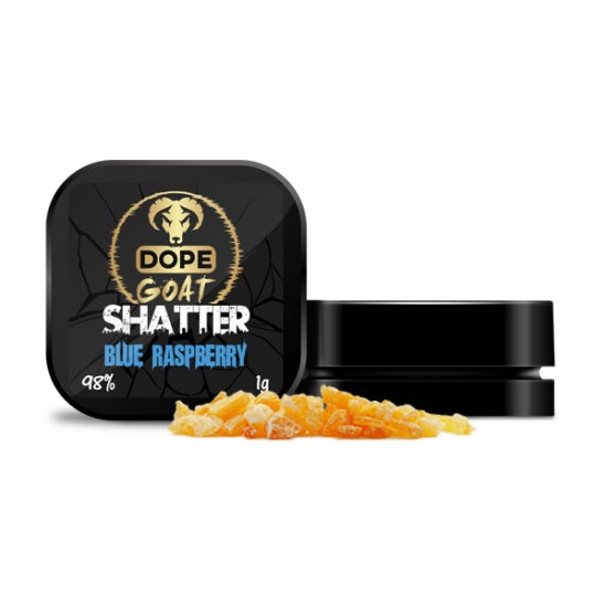 Dope Goat Shatter 98% CBD 1g - Flavour: Blue Raspberry