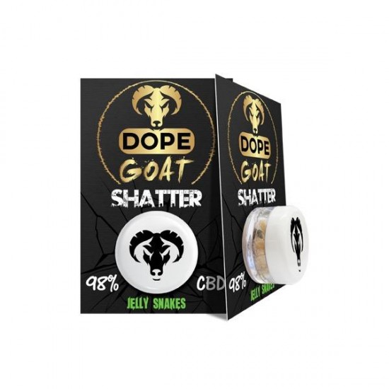 Dope Goat Shatter 98% CBD 1g - Flavour: Jelly Snakes