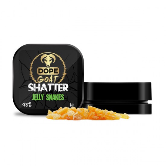 Dope Goat Shatter 98% CBD 1g - Flavour: Jelly Snakes
