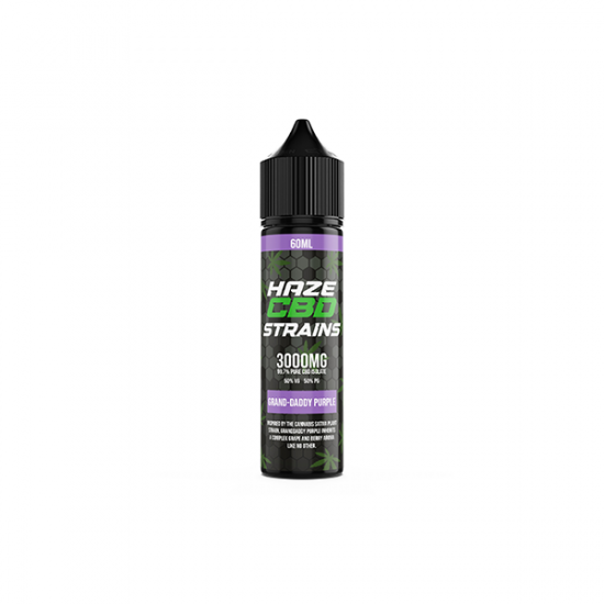Haze CBD Strains 3000mg CBD E-Liquid 50ml Shortfill 0mg (50VG/50PG) - Flavour: Grand Daddy Purple