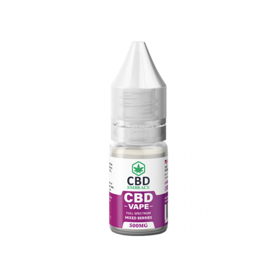 CBD Embrace 500mg Full Spectrum CBD Vape Oil - 10ml - Flavour: Mixed Berries