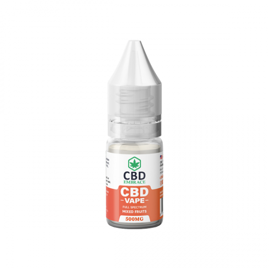 CBD Embrace 500mg Full Spectrum CBD Vape Oil - 10ml - Flavour: Mixed Fruits