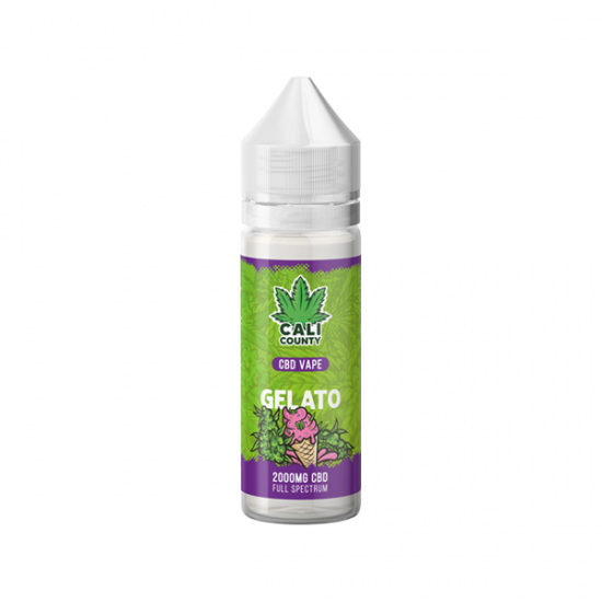 Cali County 2000mg Full Spectrum CBD E-liquid 50ml (60PG/40VG) - Flavour: Gelato