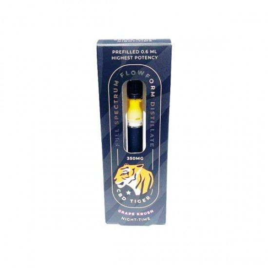 CBD Tiger Full-Spectrum 350mg CBD Disposable Vape Pen - Flavour: Grape Krush