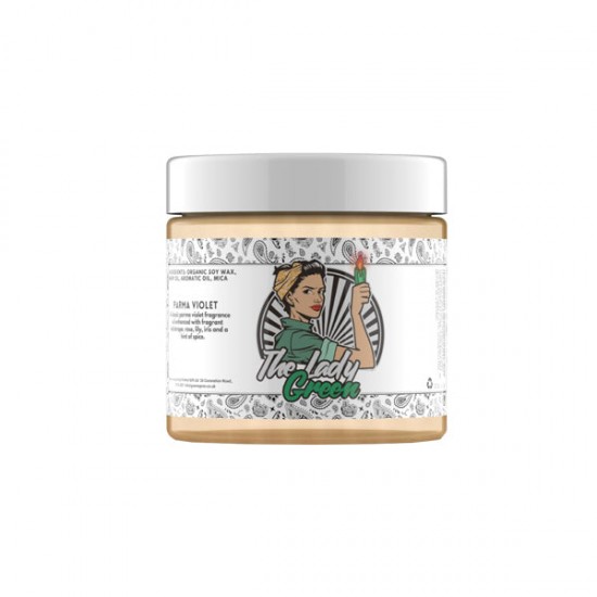Lady Green Hemp Infused Candle - Aroma: Parma Violet