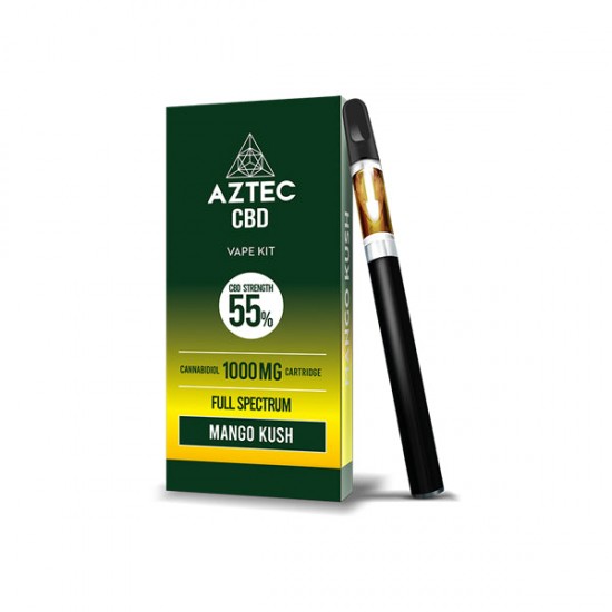 Aztec CBD 1000mg Vape Kit - 1ml - Flavour: Mango Kush