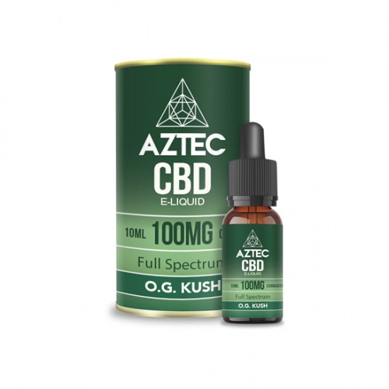 Aztec CBD 100mg CBD Vaping Liquid 10ml (50PG/50VG) - Flavour: O.G. Kush