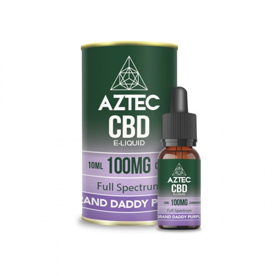 Aztec CBD 100mg CBD Vaping Liquid 10ml (50PG/50VG) - Flavour: Grand Daddy Purple