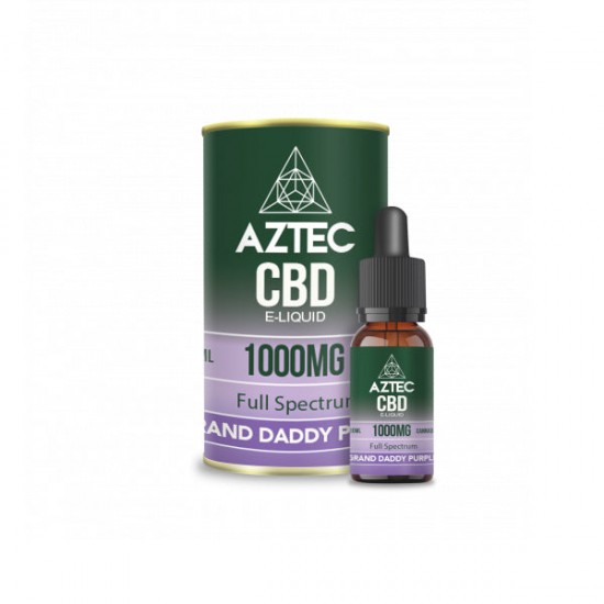 Aztec CBD 1000mg CBD Vaping Liquid 10ml (50PG/50VG) - Flavour: Grand Daddy Purple