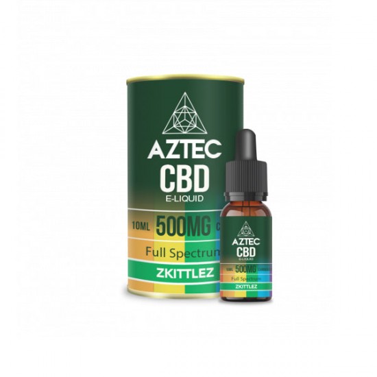 Aztec CBD 500mg CBD Vaping Liquid 10ml (50PG/50VG) - Flavour: Zkittlez